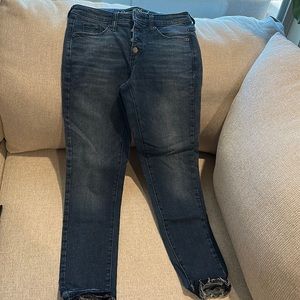 Universal thread button up high rise skinny jeans